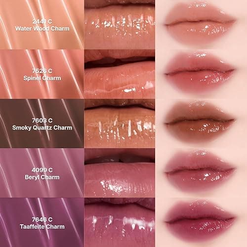 ENTROPY Makeup Glossy Lip Tint – Juicy Glow Line/Non-Sticky Hydrating Lip Gloss Tint, High Shine Finish, Buildable Sheer Color, Lip & Cheek Makeup - Beryl Charm (Soft Mauve Beryl) | glossy lip tint, Non-sticky lip tint, Juicy glow lip gloss thumbnail 3