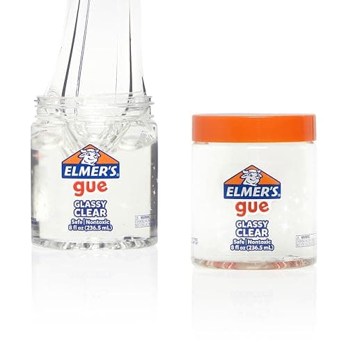 Elmer's Gue Pre Made Slime, Glassy Clear Slime, Great for Mixing in Add-ins, 2 Count - Image 1
