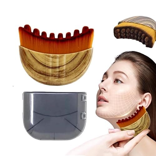 Lymphatic Contour Face Brush,Dry Lymphatic Contour Face Brush Soft Set,Lymphatic Drainage Massager for Face,Chin & Neck Relaxation,PortableBeauty Tool with Travel Case. - Image 1