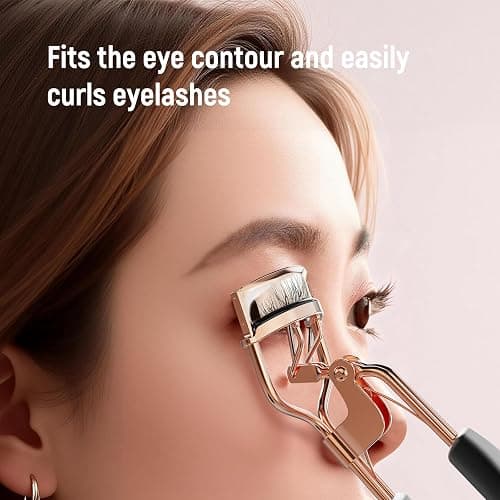 Kaasage Eyelash Curler, Professional Stainless Steel Makeup Eyelash Tool | Ergonomic Handle & 6 Replacement Pads for Long-Lasting Results thumbnail 2