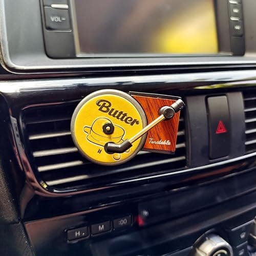 JVHGUBAY Car Vent Clip Aromatherapy Fragrance Diffuser, Car Retro air freshener Clip Car Record Player Design Turntable Perfume Vent Outlet thumbnail 3