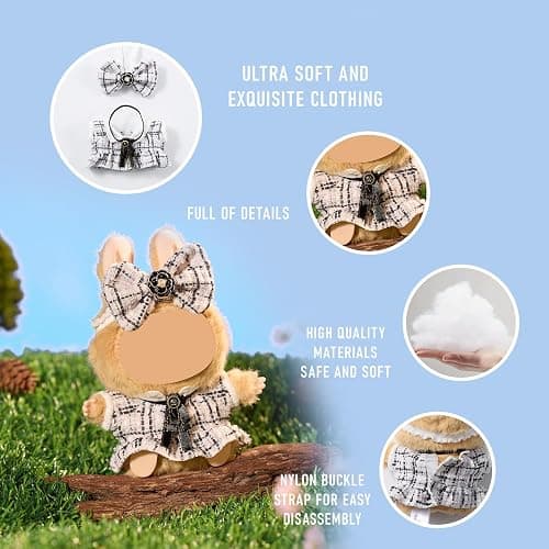 17cm Doll Clothes Set & Outfit Set for 17cm Dolls - Premium Fashion Dresses with Accessories, Luxury Chic Doll Clothing & Style Bundle,Just Clothes(Style D) - Style D thumbnail 4