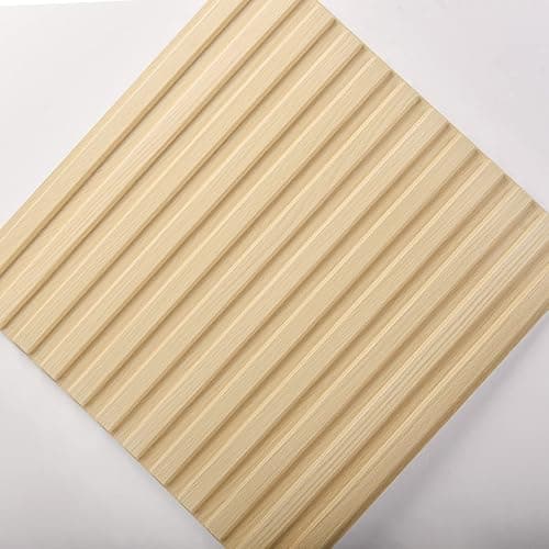 Art3d Slat Wall Panel, 3D Fluted Textured Panel 12-Tile 19.7 x 19.7in. - Oak - 19.7 x 19.7in. - Square - Oak - 12 thumbnail 9