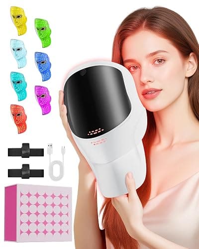 FOLOKE Red Light Therapy Mask for Face & Neck, LED Face Light Therapy,USB C Rechargeable,Infrared Mask for Home Working Travel Yoga thumbnail 3