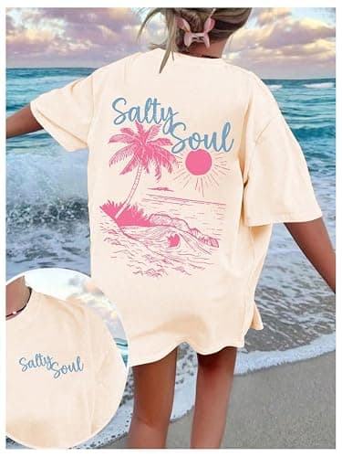 QJQ Girl's Graphic T Shirts Cute Short Sleeve Crewneck Tees Summer Tropical Trendy Preppy Tops Clothes thumbnail 5