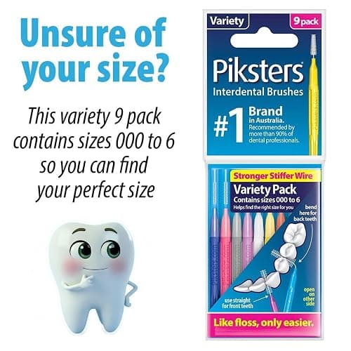 Piksters Interdental Brush Extra Tight Gaps 40 Pack Pink Size 00 thumbnail 8