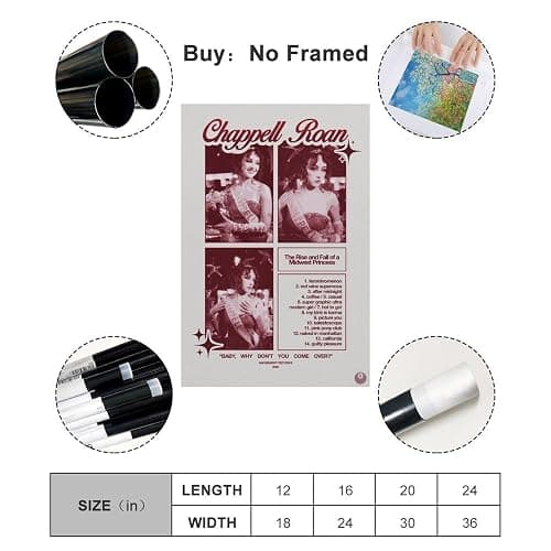 Generic Vintage Chappell Roan Poster Canvas Wall Art Decor Living Room Bedroom 12x18inch (30x45cm) Style-2 thumbnail 2