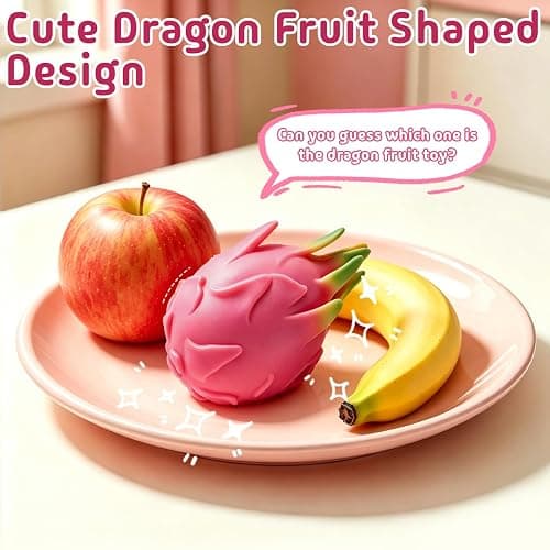 Dexspoeny Dragon Fruit Squishy, Realistic Squishys Dragon Fruit Slow Rising Fidget Toy Stress Ball, Soft Squeeze Squishy Stress Relieve Toy, Flexible Squeezable Decompression Gift for Adults thumbnail 3