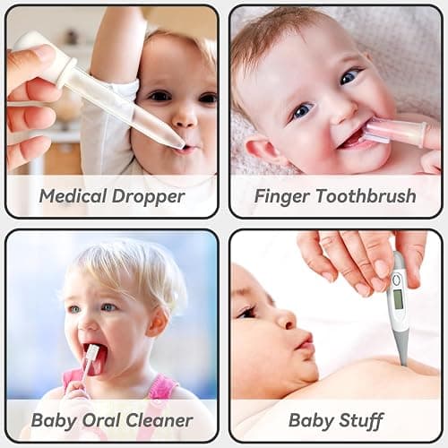 Baby-Gesundheits- und Pflegeset für Neugeborene, 25-teiliges, verbessertes Sicherheits-Babypflegeset, Gesundheitspflegeset für das Kinderzimmer von Neugeborenen, Babypflegeprodukte (Grauweiß) - Grauweiß thumbnail 4