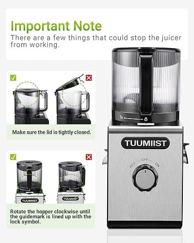 Cold Press Juicer Machines – 6.5'' Large Feed Chute for Whole Fruits & Vegetables, High Juice Yield, Easy To Clean thumbnail 9