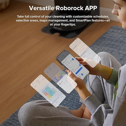 roborock Qrevo Series Robot Vacuum and Mop, 8000Pa Suction, Upgraded from Qrevo S, Anti-Tangle Brushes, Smart Obstacle Avoidance, Auto Mop Washing, All-in-One Dock, 200RPM Spinning Mops, Black(QV 35A) thumbnail 9