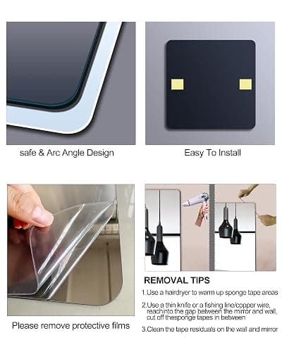 Unbreakable Plexiglass Acrylic Mirror for Kids, 1 PCS 8 x 8 inch, Shatterproof Safe Mirror for Wall, Used for Hand Makeup Mirrors, Hang Mirro, Bedroom Door Mirro, Shaving Mirrors, Workout Mirro thumbnail 6