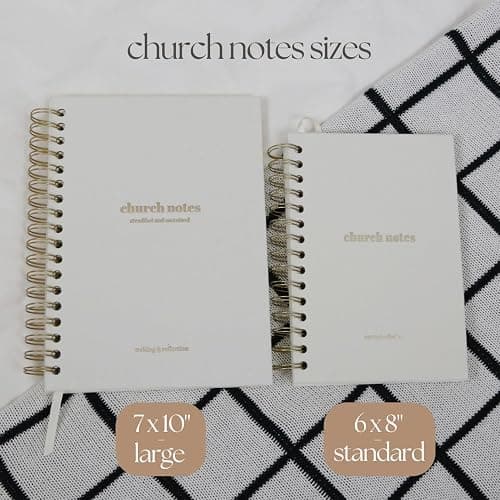 Steadfast and Sustained Church Notes Journal - Sermon & Podcast Christian Notebook - Guided Journal to Write Key Points, Bible Verses, Notes, and Application - Men and Women Gift Idea thumbnail 6
