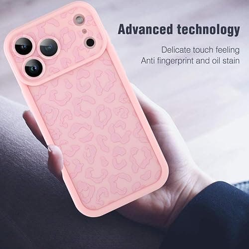 MOWIME Compatible with iPhone 17 Pro Case, Cheetah Print Shockproof Soft TPU Protective Cover for Women Girls, Slim Anti Scratch Leopard Case for iPhone 17 Pro 6.3 Inch, Pink thumbnail 7