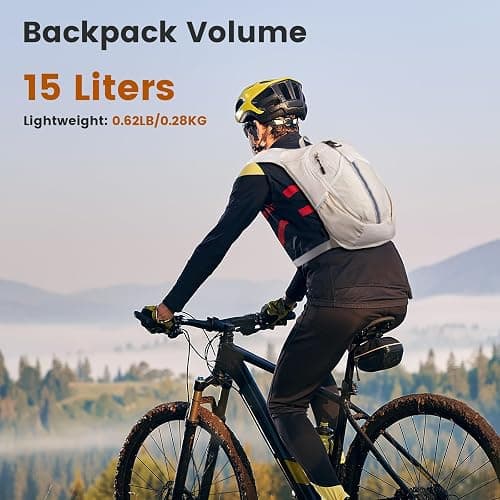 TUIKEN Small Hiking Backpack 15L-Lightweight Packable Foldable Backpack for Travel Camping Outdoor Commute, Compact Rucksack for Women Men(Beige) thumbnail 8