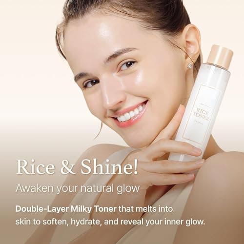 [I'm From] Rice Toner, 5.07 fl oz | Milky Toner for Glowing Skin, 77.78% Rice Extract from Korea, Glow Essence with Niacinamide, Hydrating for Dry Skin, Alcohol-Free, Fragrance-Free, Glass skin thumbnail 5