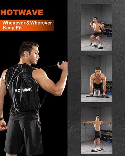 HOTWAVE Push Up Board Fitness, Portable Foldable 20 in 1 Push Up Bar at Home Gym, Pushup Handles for Floor. Professional Strength Training Equipment For Man and Women,Patent Pending thumbnail 4