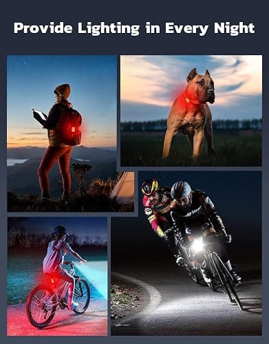 Zewdov Bike Lights for Night Riding, USB Rechargeable Bike Lights Front and Back, Waterproof IP65 Bicycle Light, 4+6 Modes Bike Headlight and Tail Light Set,1.5 Hrs Fast Charging, Easy to Install thumbnail 6