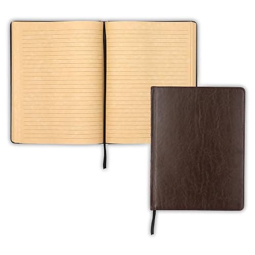 Samsill Vintage Hardcover Notebook, 200 Lined Notebook Pages, Brown, 7.5 x 10 Inch - Image 1
