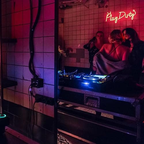 Play Dirty Neon Sign Red Letter LED Neon Lights Signs Devil Neon Signs for Wall Decor Satan Neon Lights for Bedroom Dimmable Red Words Neon Light Up Sign for Bar Man Cave Party Decor - Red thumbnail 7