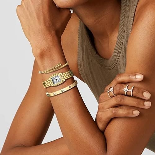 CHEETAH Women’s Gold Bangle Watch and Bracelet Set thumbnail 3