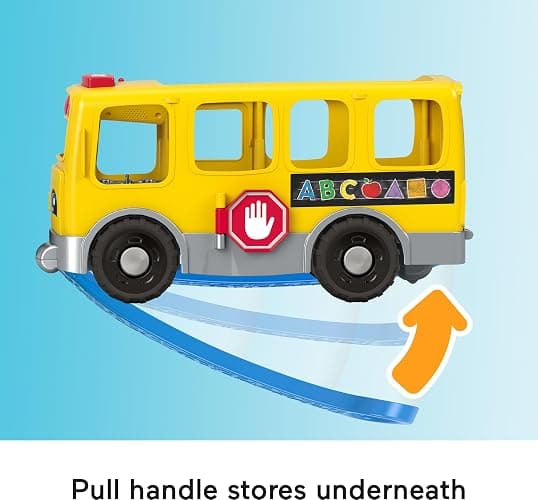Fisher-Price Little People Toddler Toy Big Yellow School Bus & Community Heroes Set, Musical Pull-Along Vehicle & Figures for Kids Ages 1+ Years (Amazon Exclusive) thumbnail 5