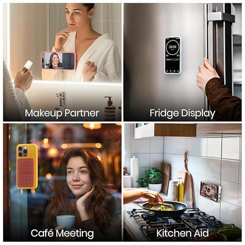 Klearlook Silicone Suction Cup Phone Case Mount Double Sided, Sticky Phone Grip with Higher Suction Power for Cell Phone, Hands-Free Phone Accessories Holder for Selfies and Videos, Transparent thumbnail 5
