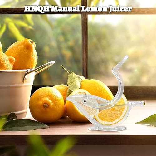 Manual Lemon Juicer, Acrylic Manual Lemon Slice Squeezer, Portable Transparent Fruit Juicer, Elegance Bird Shape, Hand Juicer for Orange Lemon Lime Pomegranate (2 Pack) thumbnail 6