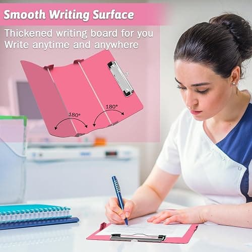 Nursing Clipboard Foldable Clipboard Medical: Edition Cheat Sheets Aluminum 3 Layers Foldable Clipboards Nursing Pocket Size Profile Clip Nurse Clipboards Notepad for Nurses Students and Doctors thumbnail 5