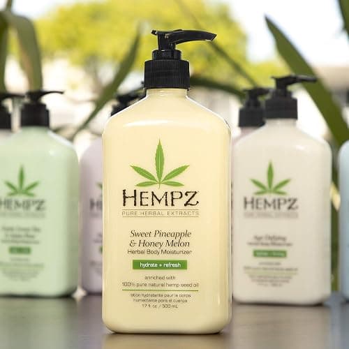 Hempz Sweet Pineapple & Honey Melon Moisturizing Skin Lotion, Body Moisturizer with Jojoba, Natural Extracts, Vitamin A and E, 17 oz, 2 Pack Bundle thumbnail 4