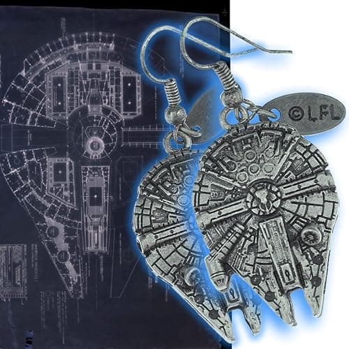Star Wars Millennium Falcon 3D Dangle Earrings thumbnail 5
