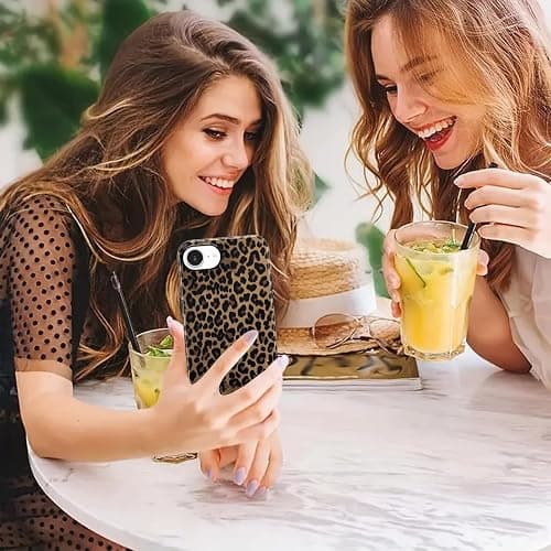 Aoldimu Retro Brown Leopard Print Phone Case for iPhone 16e/iPhone 17e 6.1", Cool Cheetah Print Cover for Girls Boy, Hybrid Heavy Duty 2 in 1 Shockproof Protection Glossy Cover for iPhone 16e/ 17e thumbnail 7