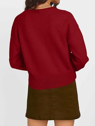 Trendy Queen Cropped Cardigan Sweaters for Women Lightweight Crop Knit Y2k Fall Outfits Fashion Clothes 2025 thumbnail 4