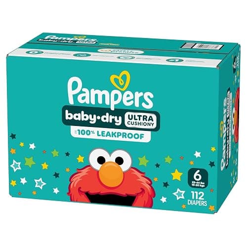 Pampers Diapers - Baby Dry - Size 6, 112 Count, Absorbent Disposable Infant Diaper (Packaging May Vary) thumbnail 14