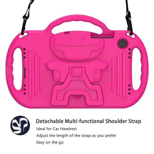 LTROP Case for Samsung Galaxy Tab A11 Plus 2025 / A9 Plus 2023 11 Inch with Shoulder Strap Handle & Kickstand, Shockproof Bumper Case for Galaxy Tab A11+ 2025 / A9+ 11" - Hot Pink thumbnail 8
