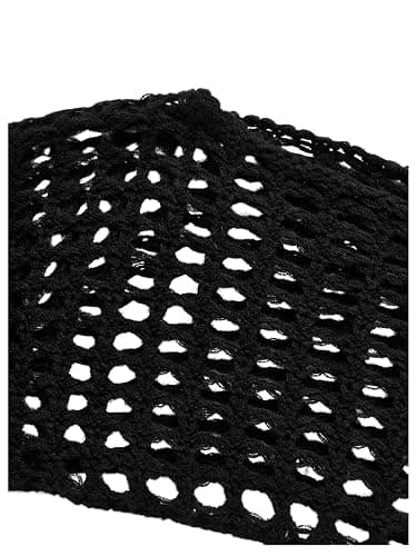 SHENHE Women's Hollow Out Knit Bolero Shrug Crochet Cropped Sweater Top Bell Long Sleeve Y2K Top thumbnail 5