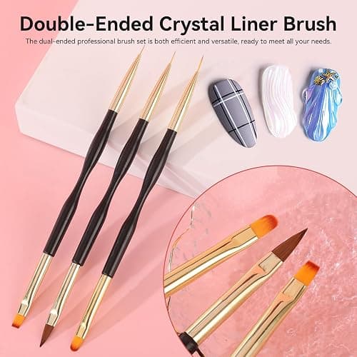 ESUOHYM 27 PCS Nail Art Brushes Set with Brush Stand Nail Sculpture Pen Dotting Tools For Paint 3D Nails,Nail Design Brush for Acrylic Gel Dip Powder Nail Extensions,French Manicure,for Home Salon thumbnail 3