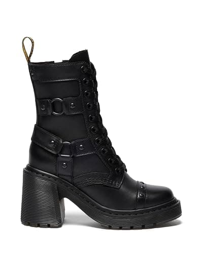 Dr. Martens Women's Chesney Harness Flare Heel Leather Boots thumbnail 6