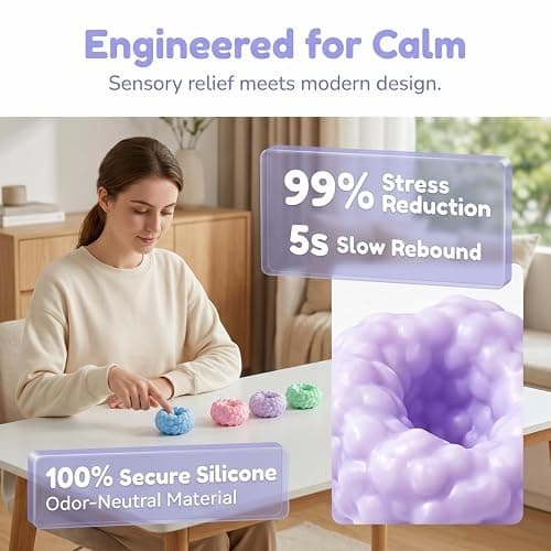 2026 New Crunchy Squishy Stress Balls with Sand & Sensory Beads,Ice Skin Crunchy Stress Balls for Anxiety Relief Focus, Squeeze Fidget Toys for Home Office or Travel.(4pcs) thumbnail 2