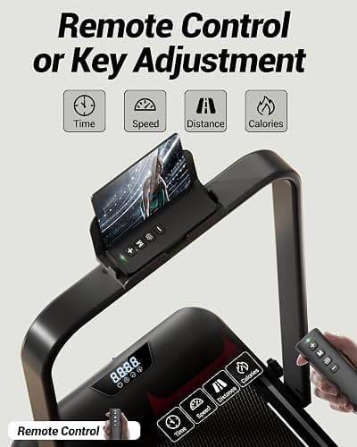 3-in-1 Walking Pad with 15% Incline, Portable Under Desk Treadmill, Foldable Treadmills for Home and Office, 2.5 HP Quiet Walking Pad Treadmill with 300 LBS Capacity thumbnail 7