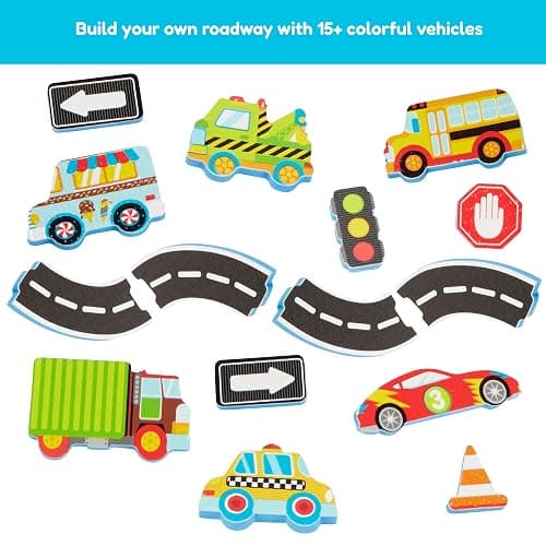 Alex Toys Beep Beep Stickers in the Tub - 38-Piece Foam Bath Tub Stickers for Toddlers, Cars Bath Toys for Kids Ages 2+, Mesh Storage Bag thumbnail 4