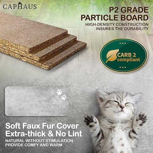 CAPHAUS 70-Inch Multi-Level Tall Cat Tree with Cute Top Perch, Scratching Posts, Cat Activity Tree w/Modern Hammock, Cat Cave Condo for Large Cats Kittens Tall Cat Climbing Play Tower thumbnail 6