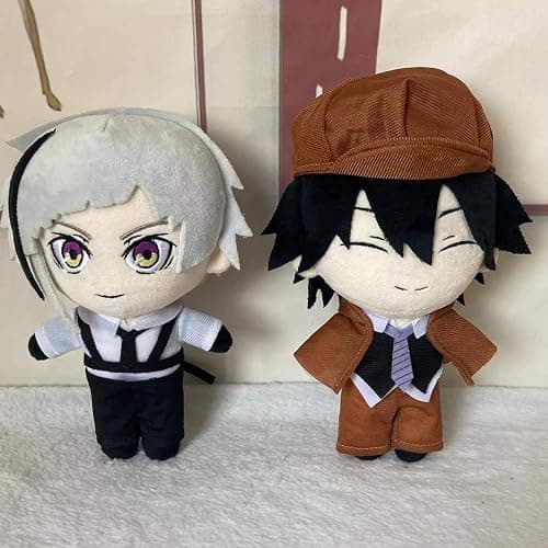 XIAOHONG 6Pcs Dazai Plush Doll Anime Plush Toy Dazai Osamu Stuffed Doll Nakahara Chuuya Figure Toys Ryunosuke Akutagawa Cartoon Figure BSD Toys Cushions Pillows Gifts for Kids thumbnail 2