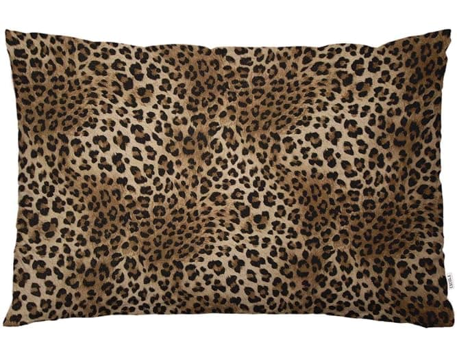 EKOBLA Throw Pillow Cover Leopard Print Pattern Safari Wild Animal Theme Pattern Leo Skin Cheetah Tiger Decor Lumbar Pillow Case Cushion for Sofa Couch Bed Standard Queen Size 20x30 Inch - Image 1