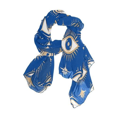KLL Silk Scarf for Women Fashion Polyester Lightweight Soft Wrap Shawl Scarves Holiday Gifts Evil Eye Magic Occult - Image 1