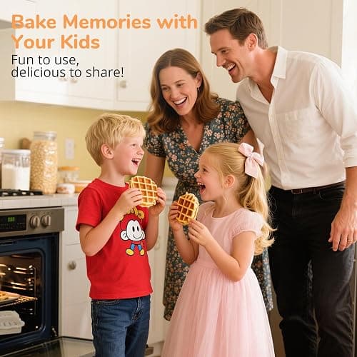 ENSINE Air Fryer Accessories for Philips Dual Basket Air Fryer 3000 Series,2 x Silicone Waffle Mould Compatible with Philips 5000 Series, Tefal Dual Easy Fry 8.3L,Tefal Dual Easy Fry XXL 11L thumbnail 4