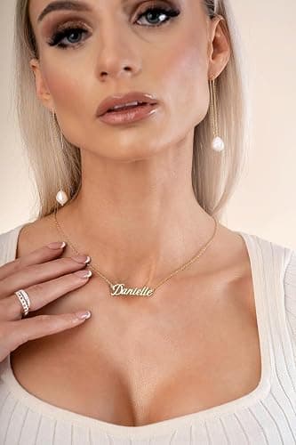 Personalized Name Necklace - 18K Gold Plated - Solid 925 Sterling Silver - Custom Gift for Her - Handmade with Love (18K Gold) thumbnail 2