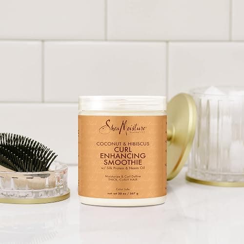 SheaMoisture Curl Enhancing Smoothie Hair Cream Coconut and Hibiscus for Thick, Curly Hair Sulfate Free and Paraben Free Curl Cream 20 oz thumbnail 14