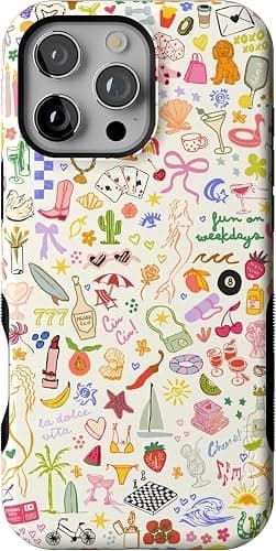 Casely iPhone 16 Pro Case | All The Fun Things | Fun on Weekdays | Compatible with MagSafe | Bold Protective Case Design - Image 1