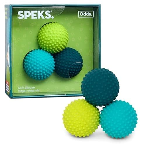 Speks Odds Soft Silicone Fidget Magnets | Silent Stress Relief Toys | Textured Magnetic Balls for Adults & Teens 14+ | Green thumbnail 2